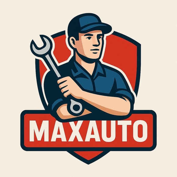 MaxAuto Red Mechanic Logo Sign - Picture 1 of 2